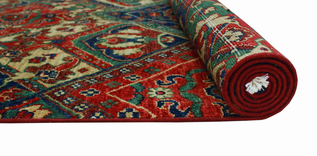x 9'10" Aria Rug, Reggie 7'11" Red/Blue