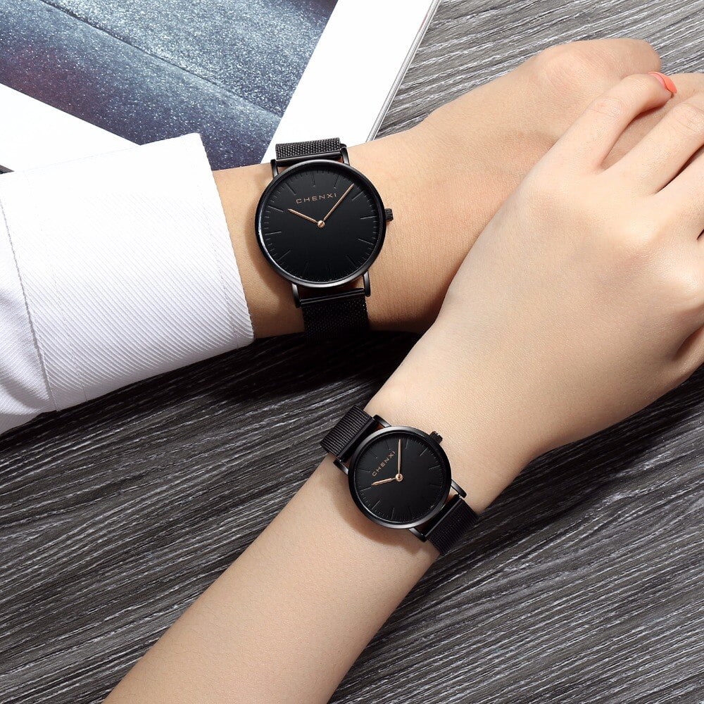 Quartz thin Watch gold Rose Woman Ultra Ladies Watch Luxury Elegant Top Dress Lover CHENXI Brand Fashion Waterproof Watches Men