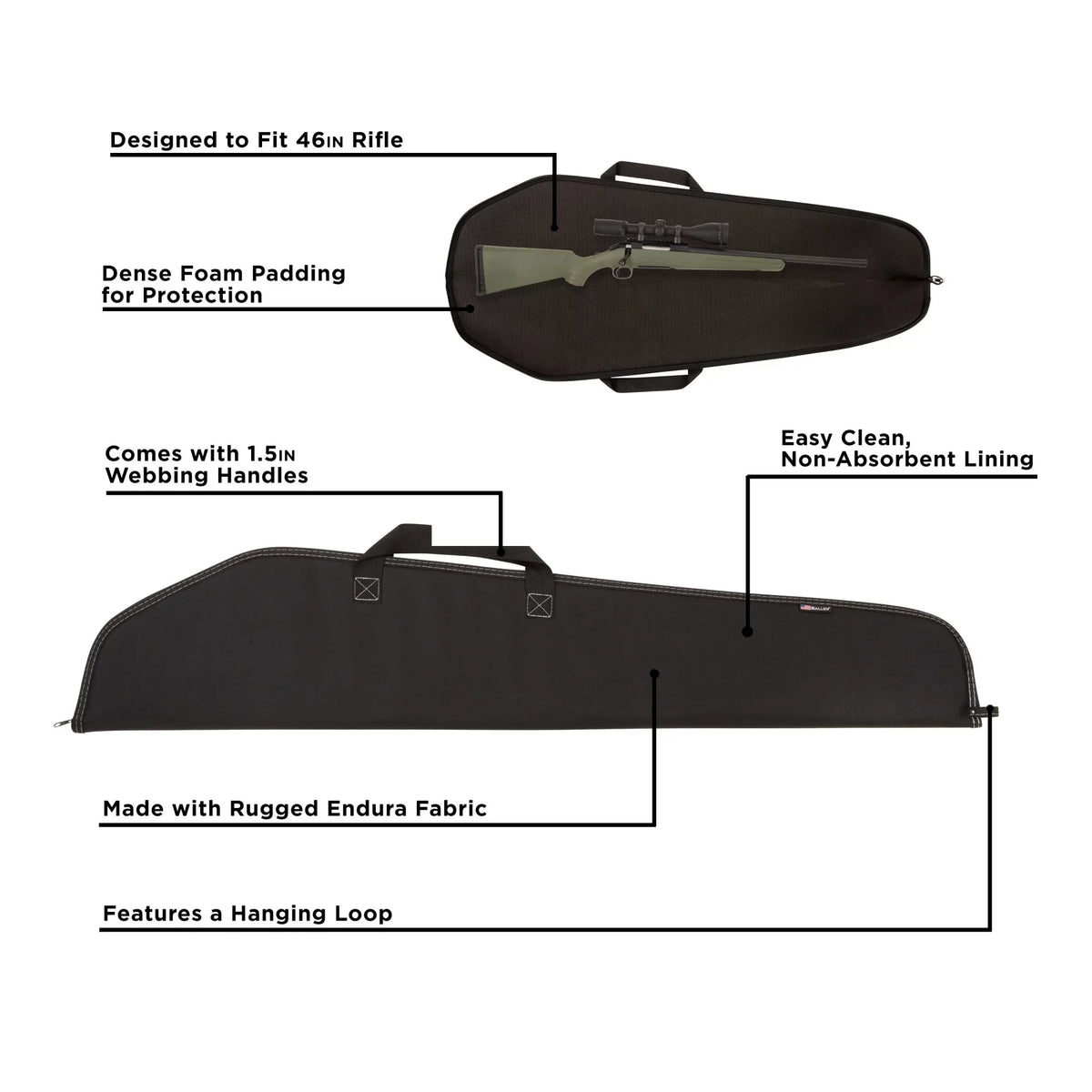 Company Black, 46" 602-46 Polyester, Allen Case, Durango Rifle Soft