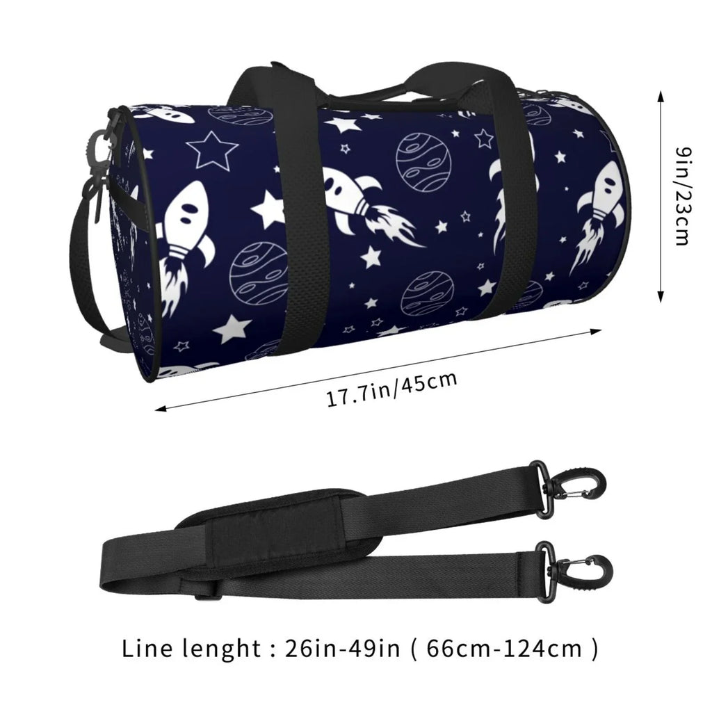 Men ZNDUO Bag, Travel Seamless Weekenders Shoulder Women Sports Round Bags Bag Space Pattern Gym for Tote