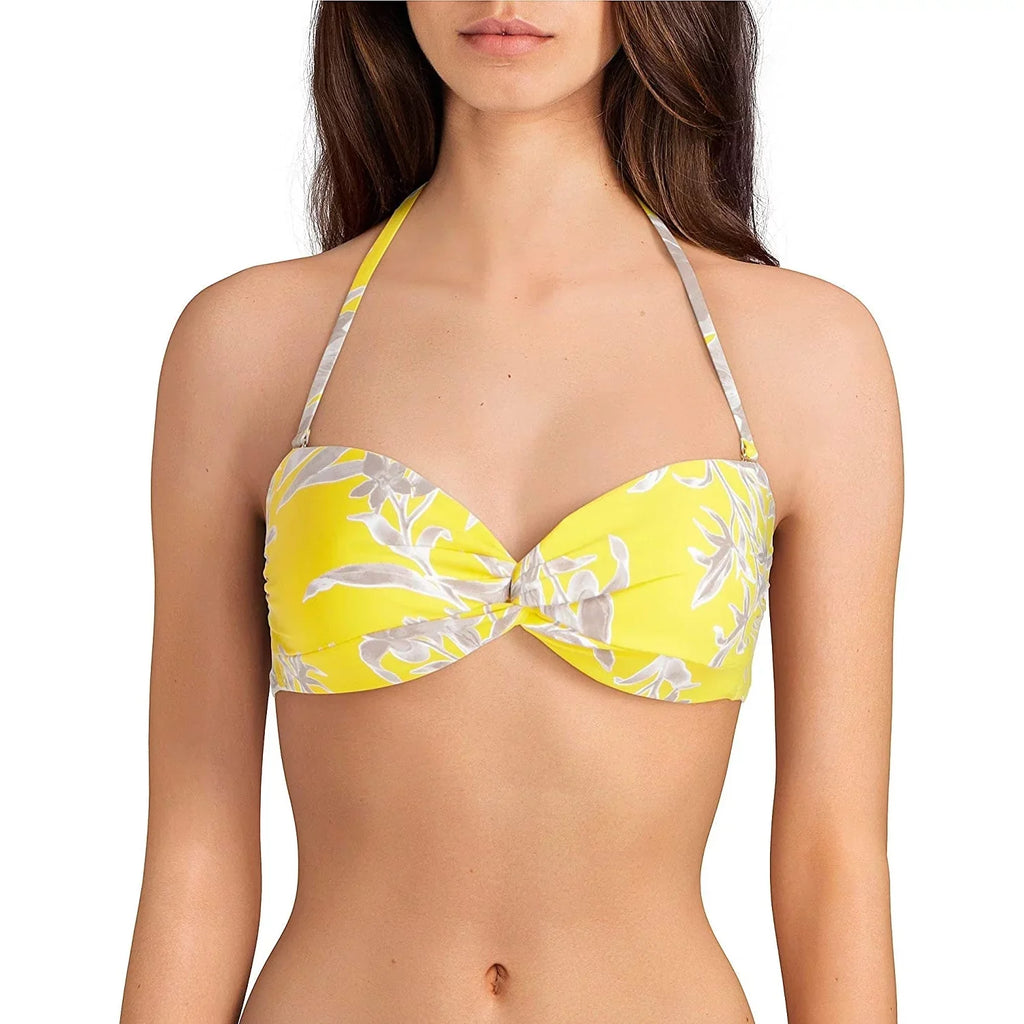 Bandeau Bini Top - Removable Knot Primary Paradise Yellow Gianni Straps Bikini