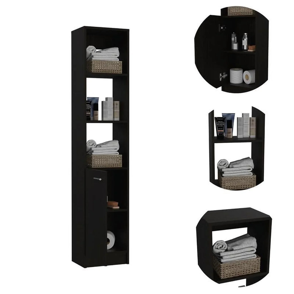 63" Medicine Home Set Linen Cabinet 2-Piece & with Door Square Cabinet One