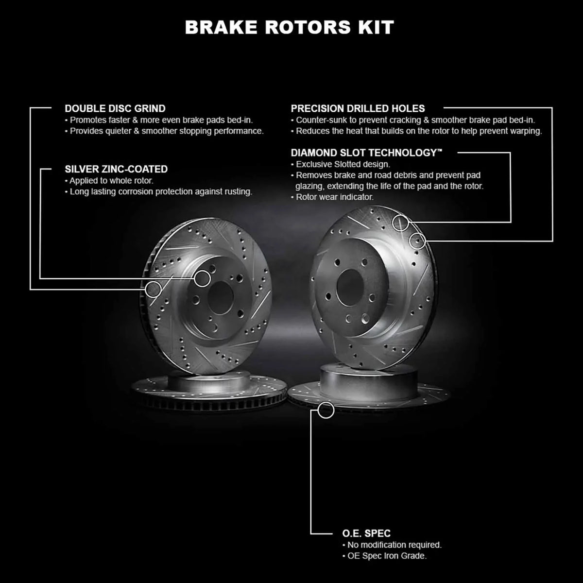 Brake Concepts Silver 59078 Concepts select: R1 Wgpn2 Rotor D/S CR-Z Fits HONDA 2016 R1