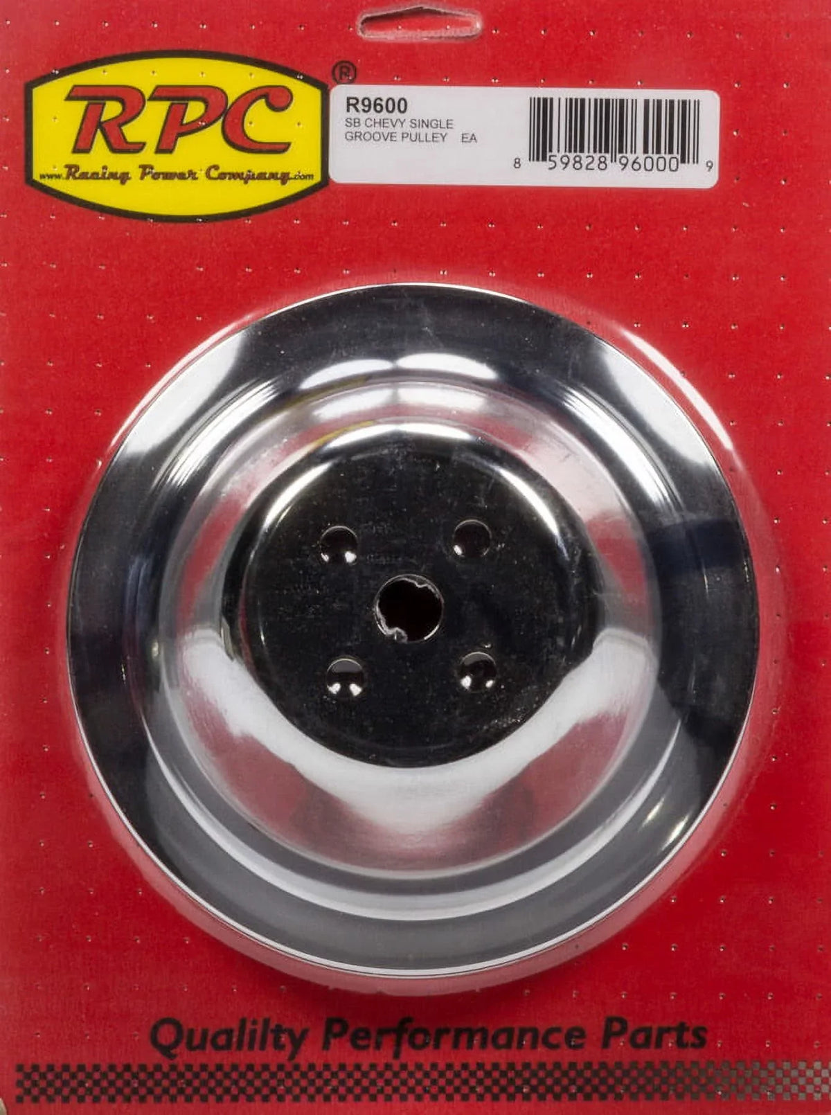 Pulley Dia Chrome Water Power R9600 Steel Racing 7.1 Sbc Pump Short Company