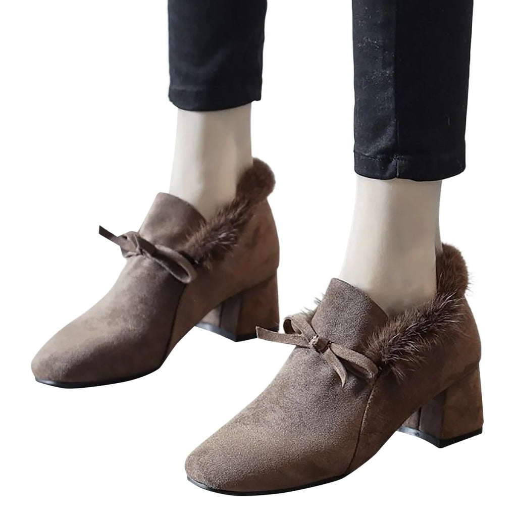 for Plush Shoes Warm Platform Women Dress Thick Ladies Shoes Snow Boots Ankle Walking Shoes 2023 PMUYBHF Flat Durable Winter