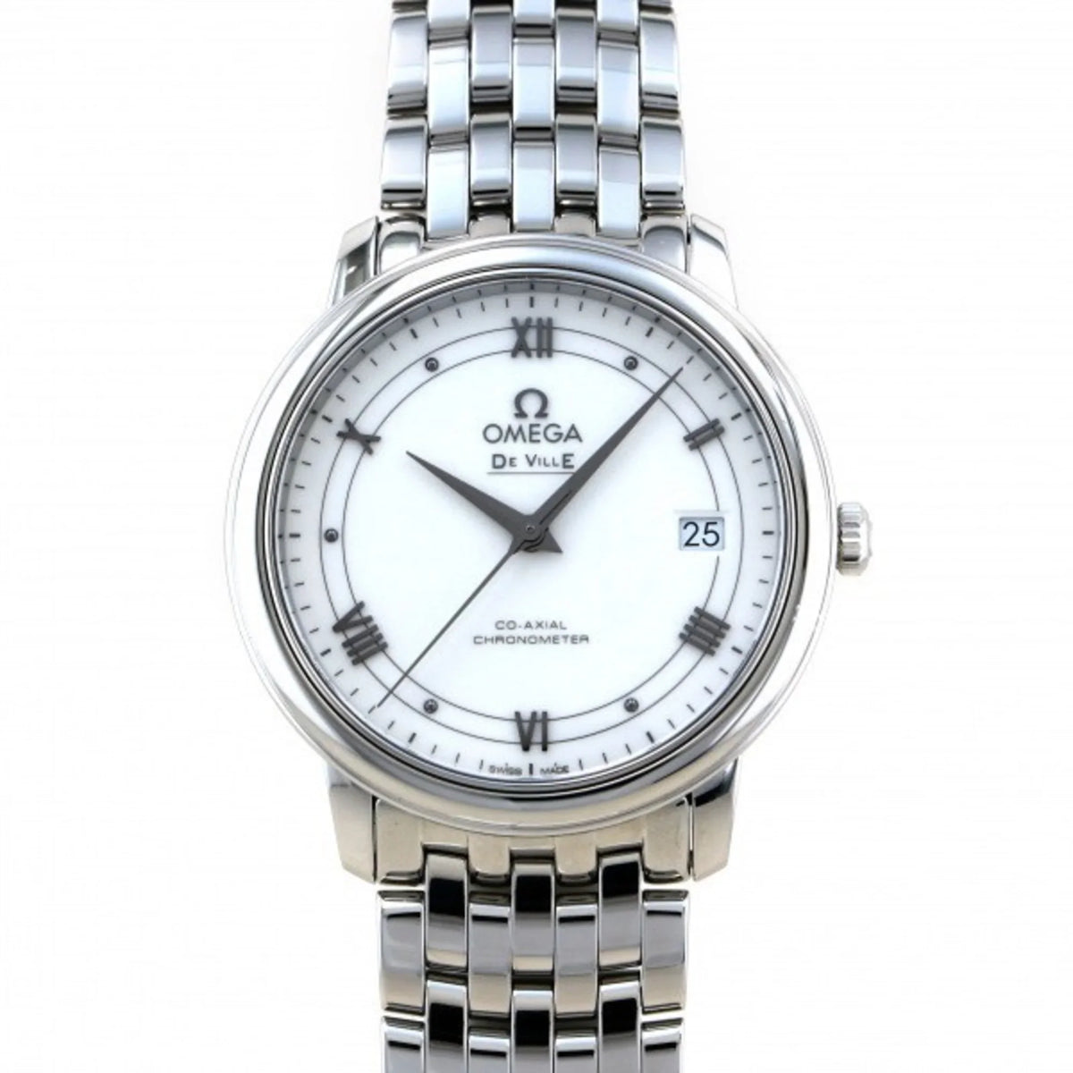 (Good) Pre-Owned De OMEGA Co-Axial Dial Watch Ville Silver Chronometer 424.10.37.20.04.001 Women's Omega