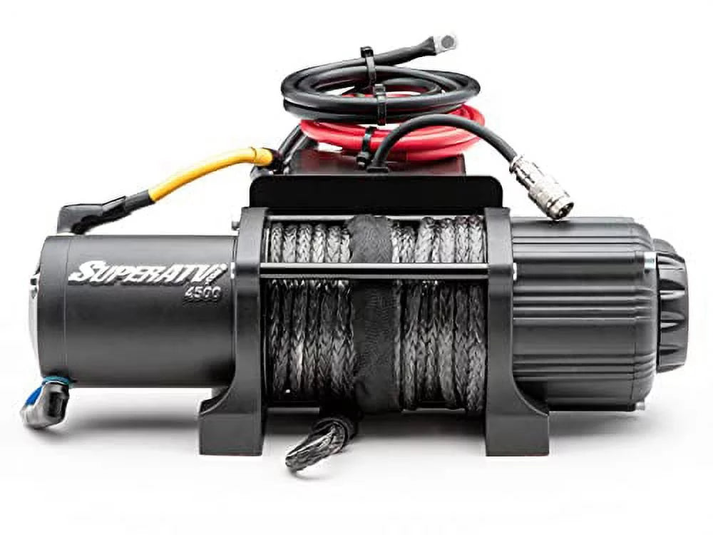 SuperATV Remote Foot Ratio|QWM-Y-RMAX-4500 LB Steel|166:1 Yamaha / 2 with 4500 Gear Wolverine Motor|Preassembled Wired|50 RMAX Winch 2021+ 4|Ready|Fit HP and Range|3/16" Compatible RMAX Winch|1.3