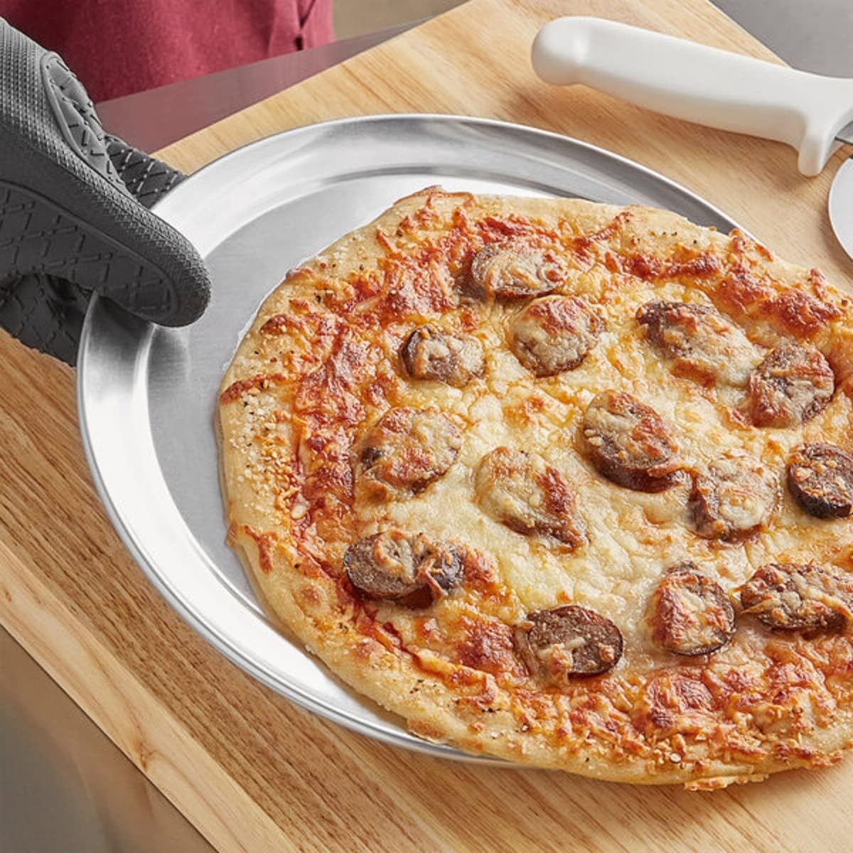 Restaurants Tray Bakeware TrueCraftware- Round Pan Tray Round Baking of Baking Home Tray Aluminum for Pizza Wide Set 12” Pizza & Kitchen 3 Pizzeria Pizza Tray Pan Rim-