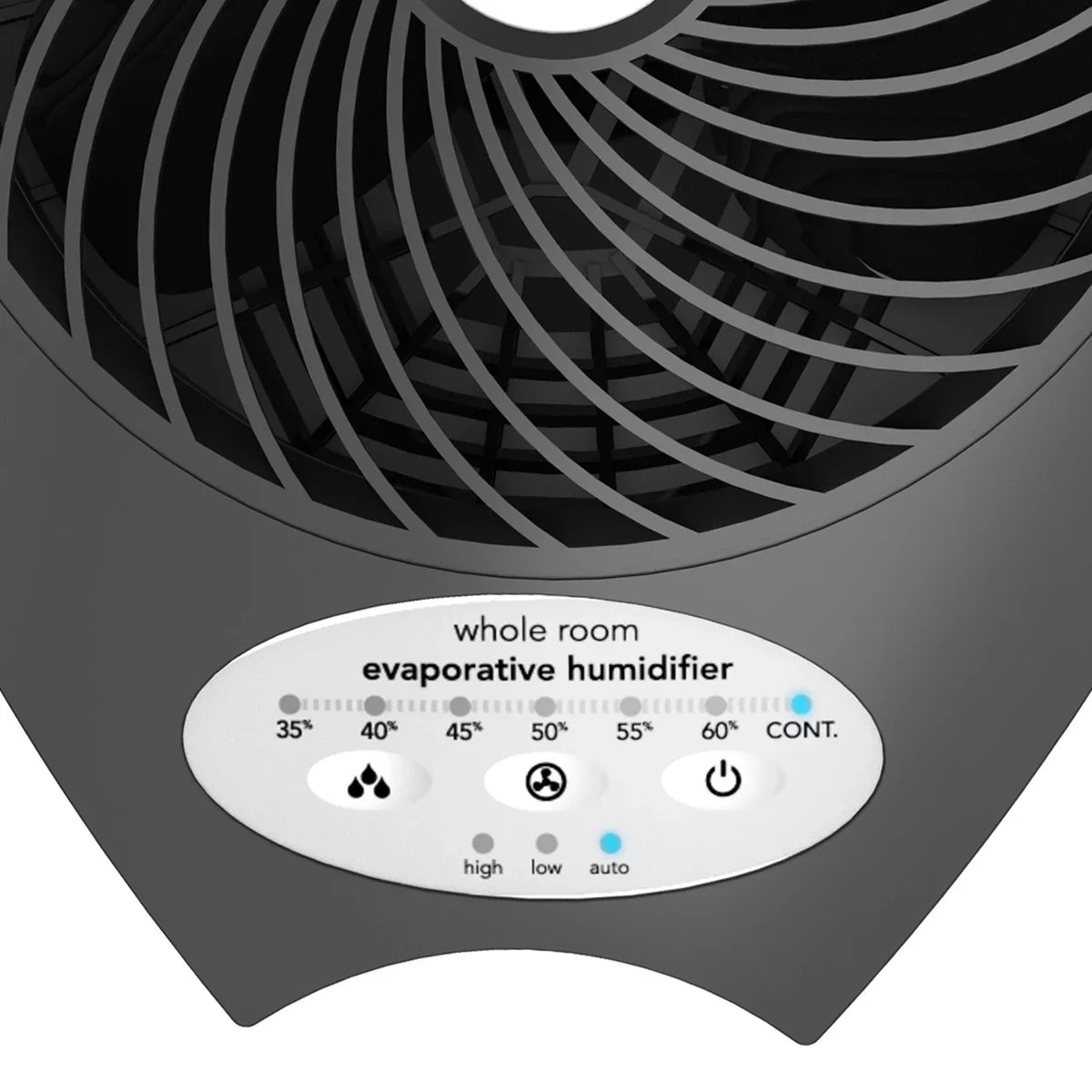 Black Coverage, Vornado 700 Evap3 Humidifier, Room ft Evaporative Whole sq
