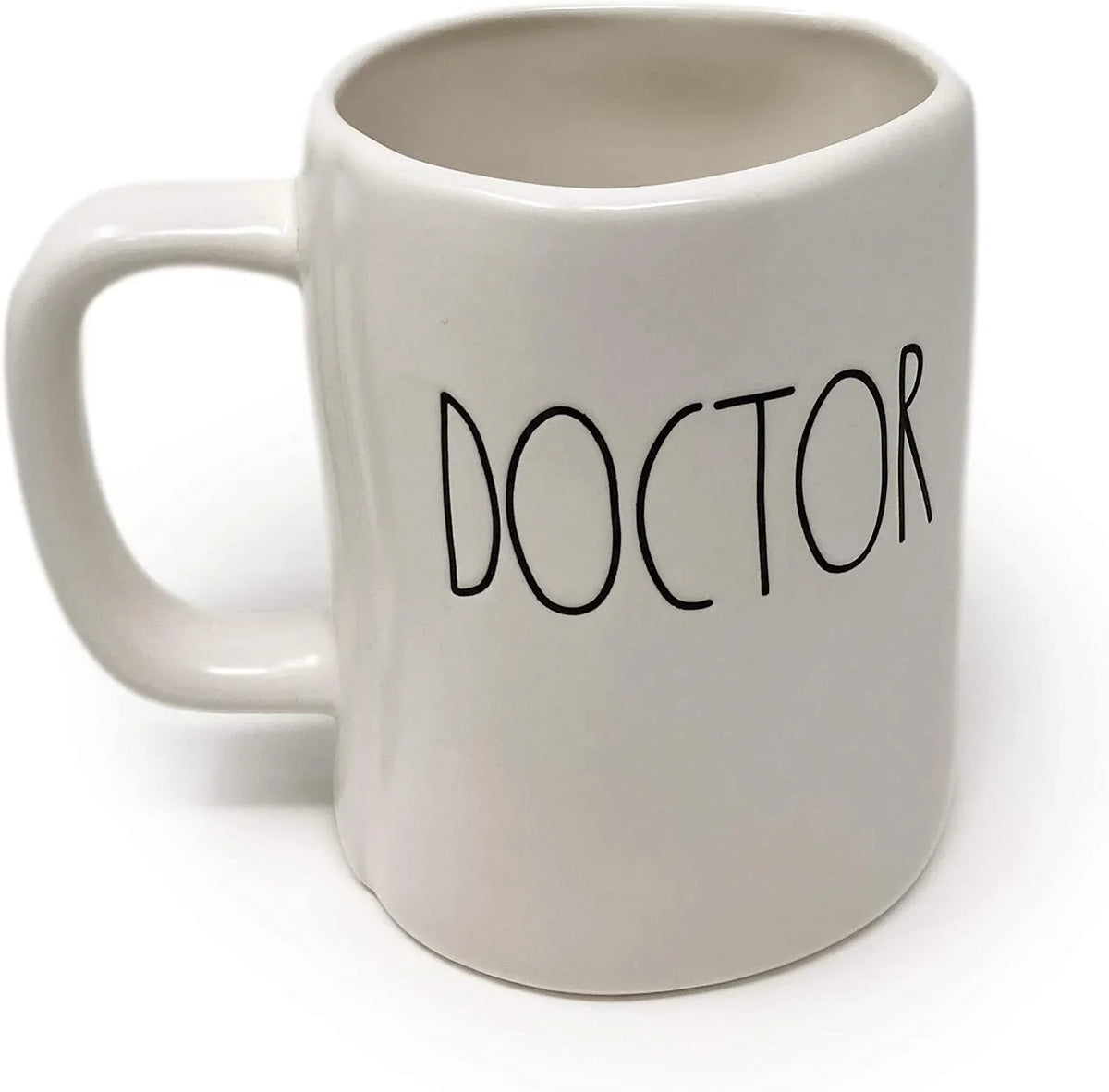 Mug with Letter Dunn HERO LL Black DOCTOR Tea Mug Rae Ceramic White