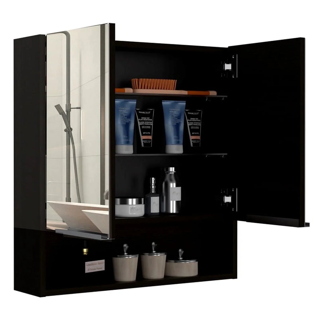 63" Medicine Home Set Linen Cabinet 2-Piece & with Door Square Cabinet One