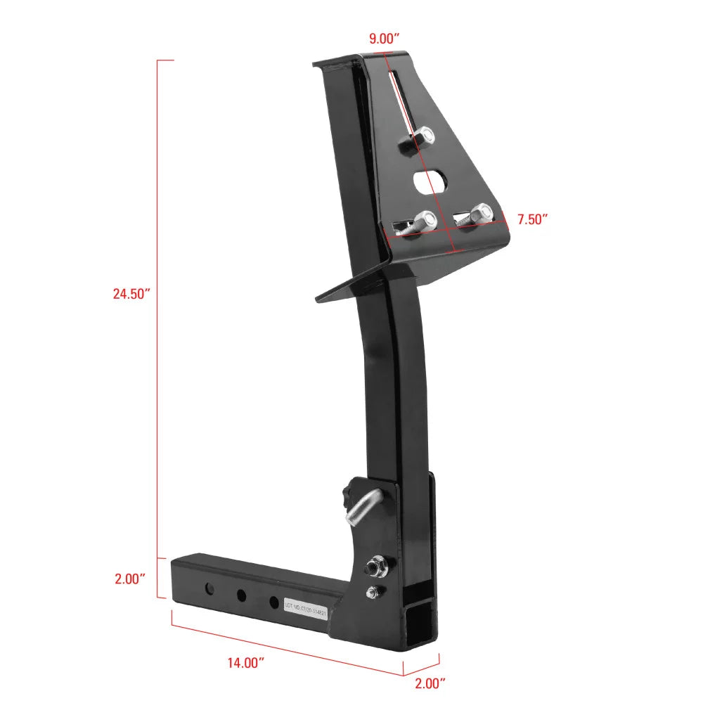 Extreme 5001.5831 Tire Max 2" Hitch Fold Carrier Receivers Spare for Down Mount Pivoting