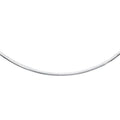 Silver Sterling mm Round 4 JewelStop Clasp Necklace Classic Omega Claw Rhodium 18" w/Lobster