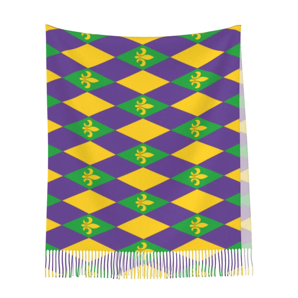 Soft Wrap Women Mardi Shawl Elegant Cashmere Print Gifts- Winter Scarf Gras Scarves Bingfone Warm Large Art Feel For