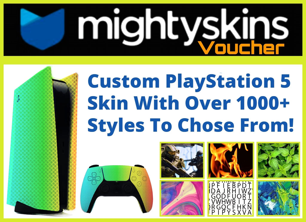 Bundle Custom Digital Slim W/ Voucher Edition 5 - Code Mightyskins Console (PS5) PlayStation Sony Skin