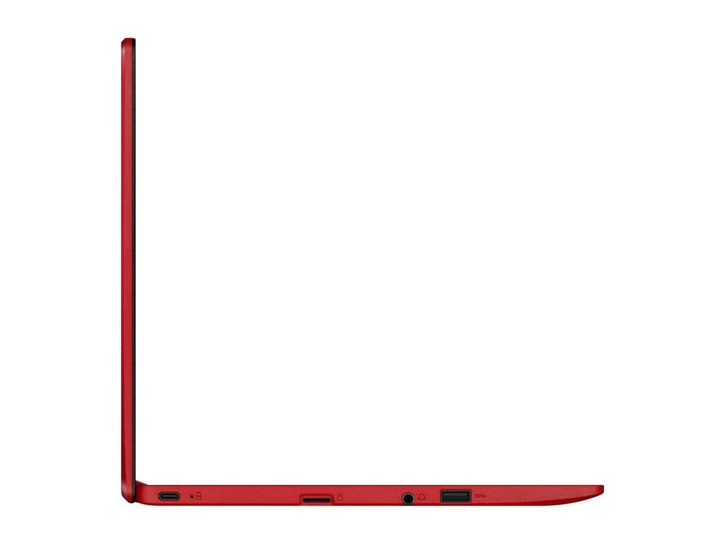 Intel ASUS Red, Chromebook 32GB 4GB Flash Storage, C223NA-DH02-RD Laptop Celeron, in RAM, 12,