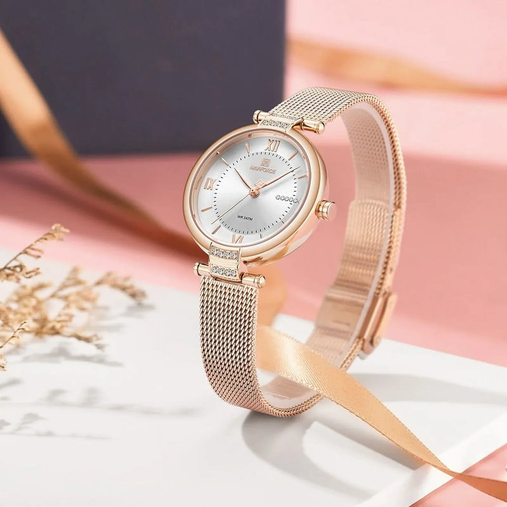 Fashion Stainless Quartz Ladies Steel Watches Women Wristwatches Relogio Luxury Female Watch Diamond Mesh Strap SW Girl