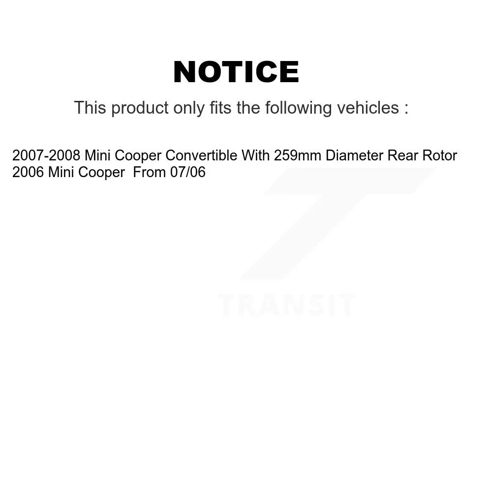 KDS-100458 Drilled - For Kit Transit Rear Auto Mini Rotors Cooper Disc Semi-Metallic Brake Pads And Slotted Coated