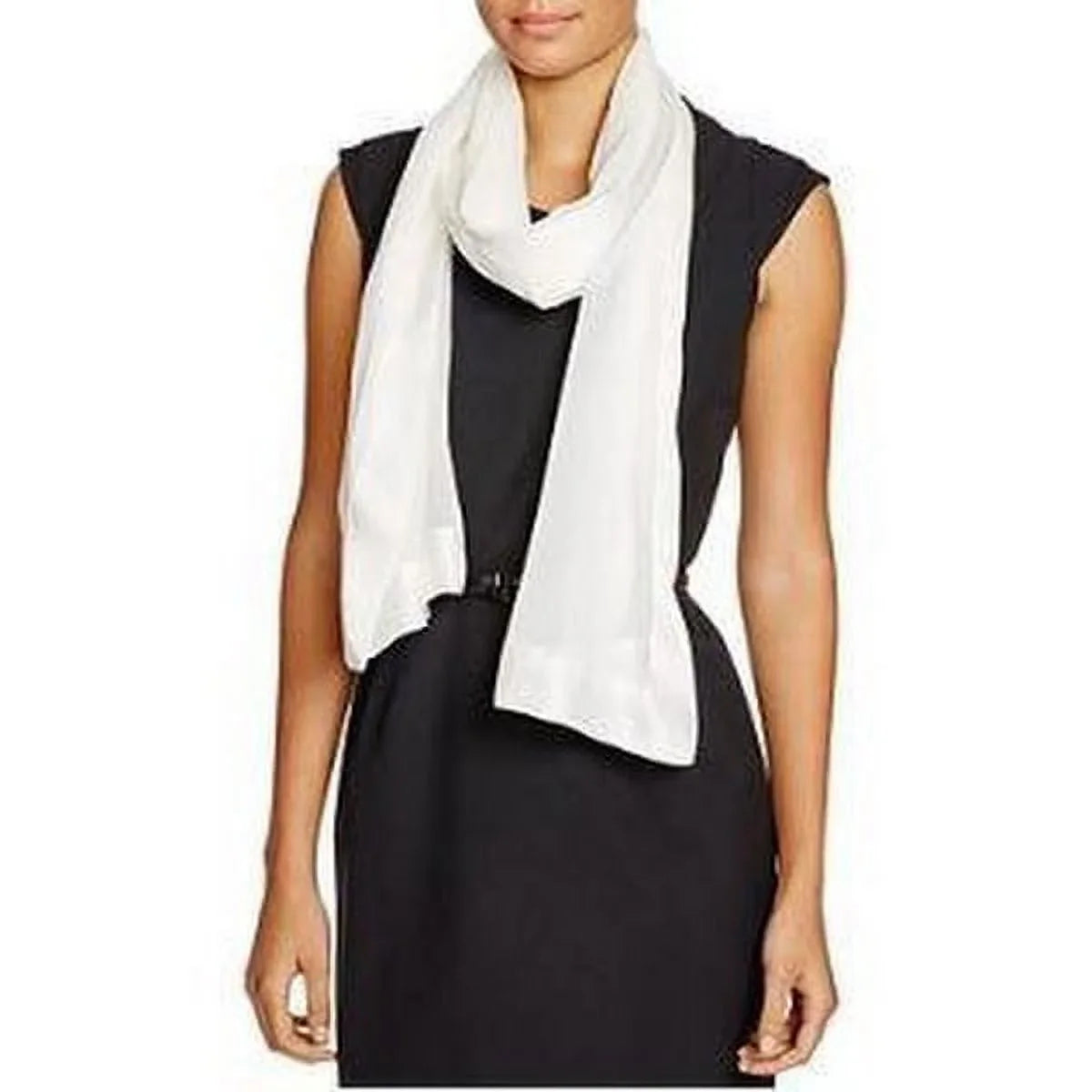 OS/White Chiffon Echo Scarf, Various Silk colors: