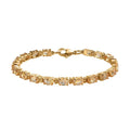 Shop Size Citrine Ct Women Ion 7.38 Birthday Gold Steel Oval for Jewelry Bracelet 7.25" LC Yellow Plated Gifts Stainless