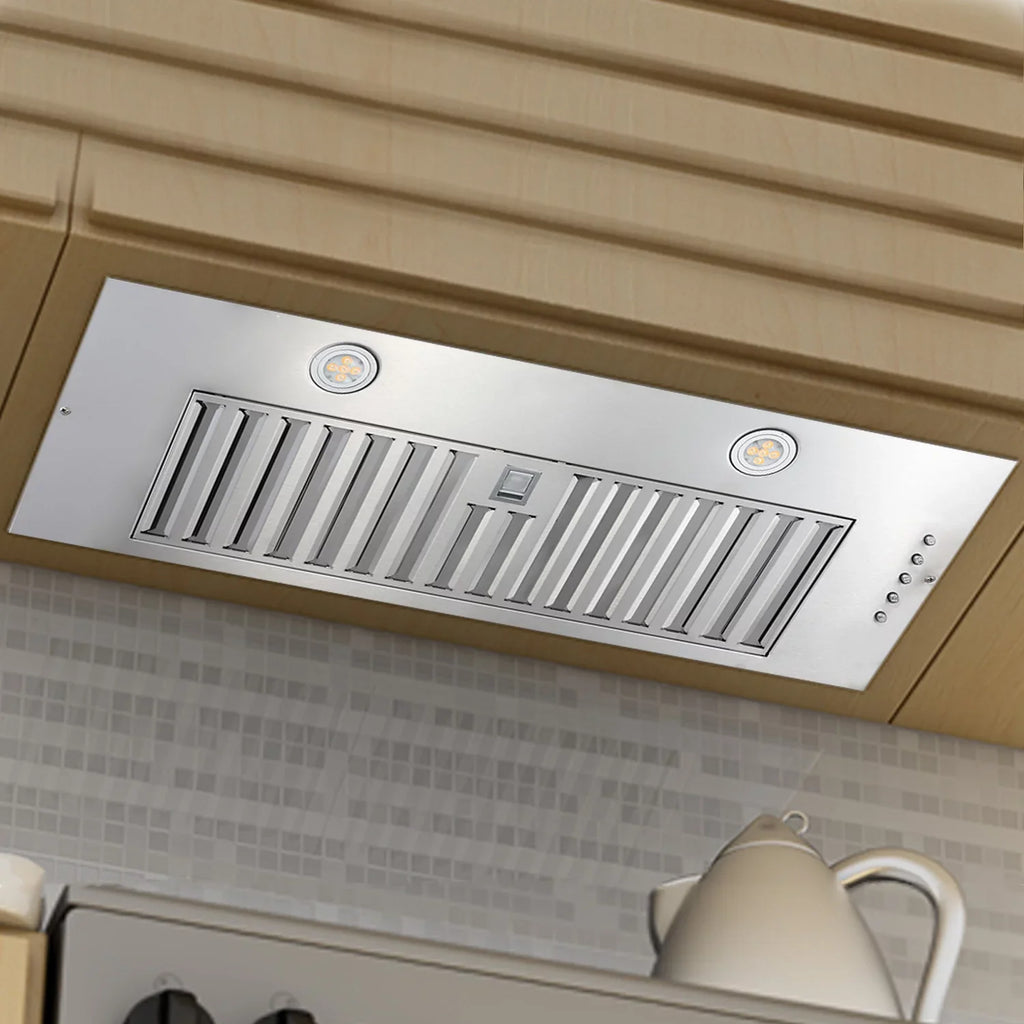 600 in Hood Hood Cfm inch Vent Non-Ducted Built 3-Speed 20 Integrated Range Cabinet Range