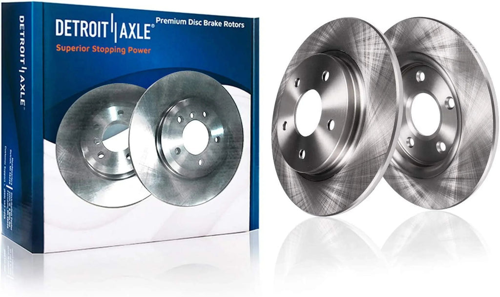 inch Calipers] Caravan Detroit Brake Chrysler Kit Grand Pads: Dodge Rotors [w/SINGLE for Town Rear 12" Ram Brakes C/V Rotor Journey Brake Country & VW Routan Ceramic Disc Replacement Axle - Piston