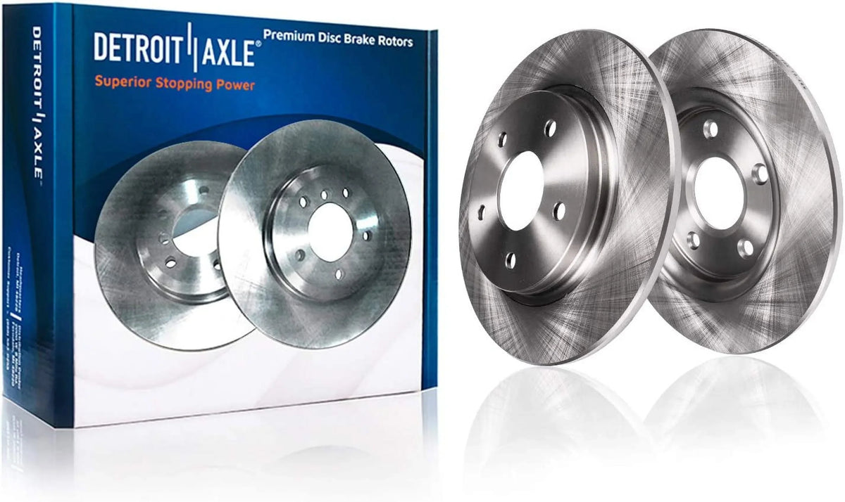 inch Calipers] Caravan Detroit Brake Chrysler Kit Grand Pads: Dodge Rotors [w/SINGLE for Town Rear 12" Ram Brakes C/V Rotor Journey Brake Country & VW Routan Ceramic Disc Replacement Axle - Piston