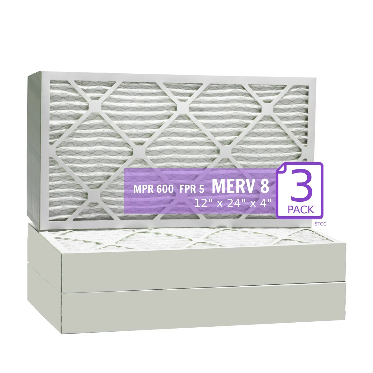 Filter, MERV Purolator Pack) Surface 12x24x4, 8, Mechanical DMK80 Pleated (3 Air Extended