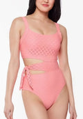 Tooth FIZZ Small Jessica US Cutout Solids One-Piece Swimsuit, Sweet Simpson