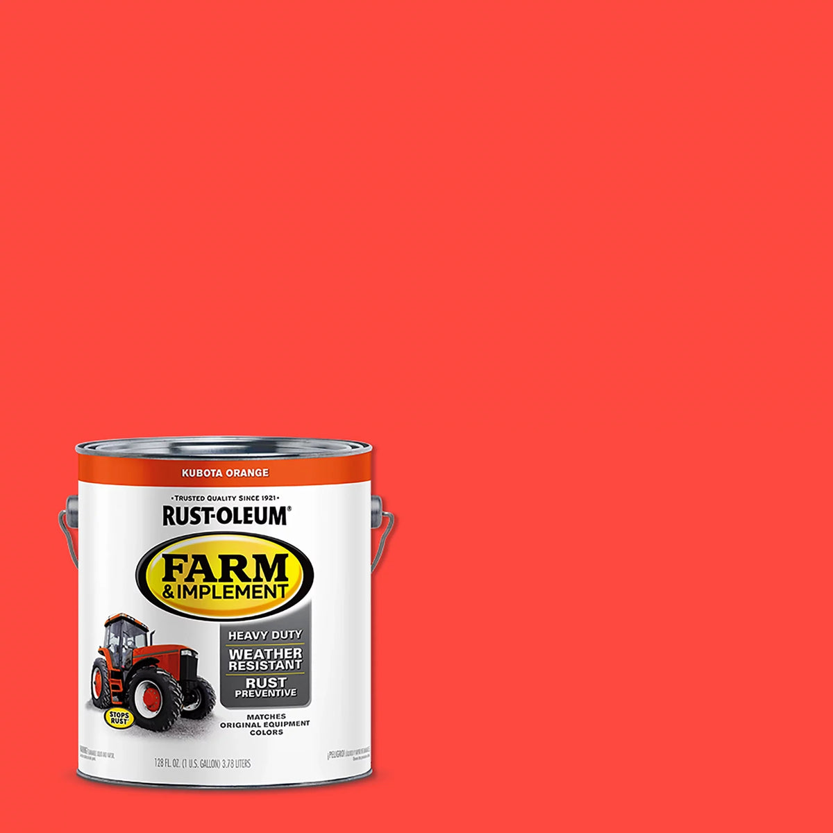 Kubota 2 Farm and Gloss Rust-Oleum Implement Paint- Pack Orange , Gallon, Specialty