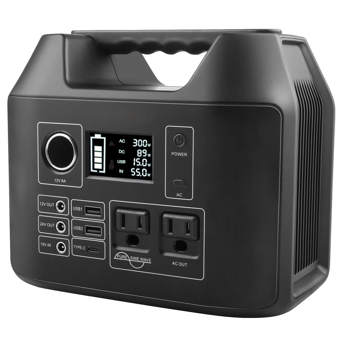 80000mAh Portable NEW 300W Lithium Generator 296Wh Battery Power Station Sloar