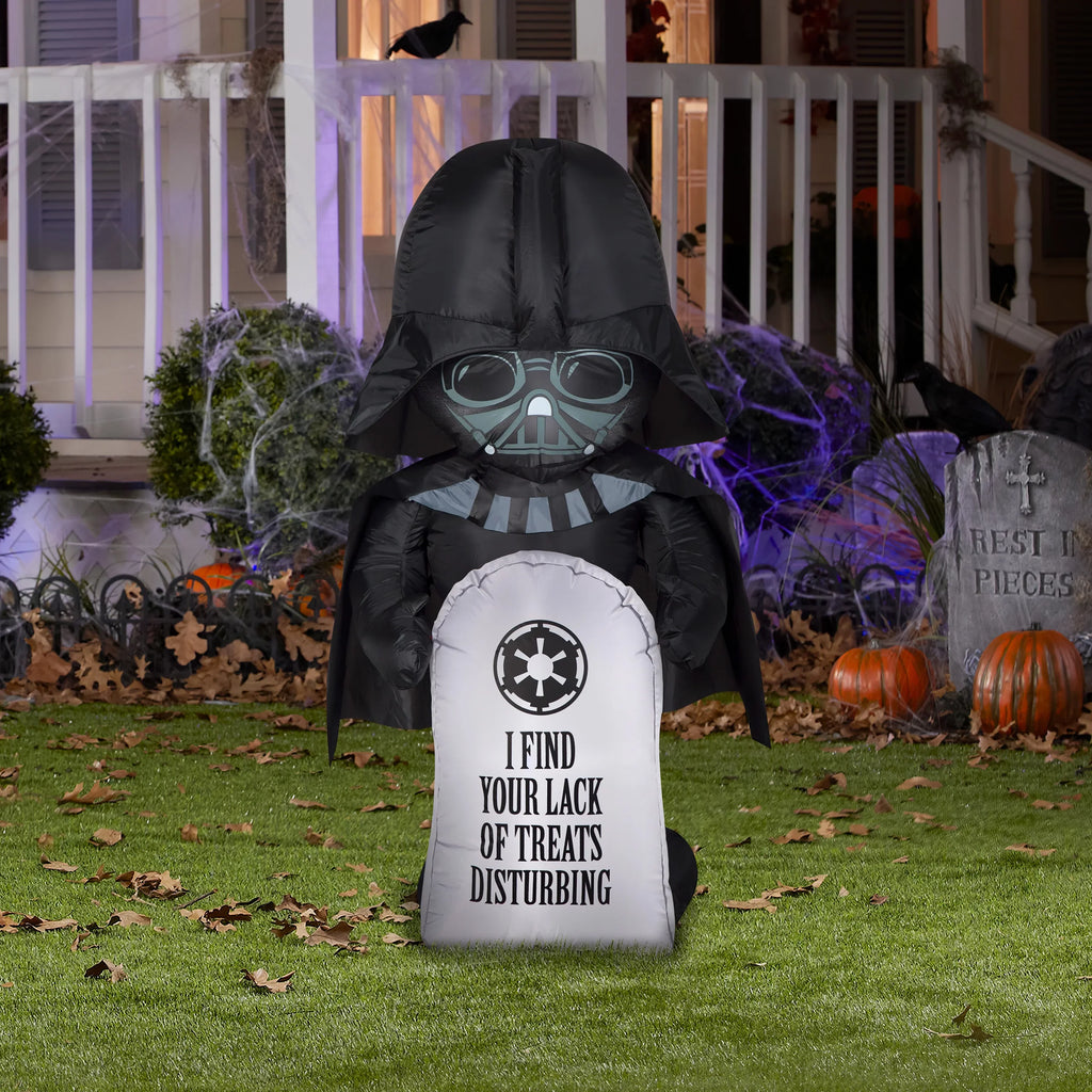 Airblown Darth Airblown Vader Yard Stylized with Inflatable, Tombstone 3.5'