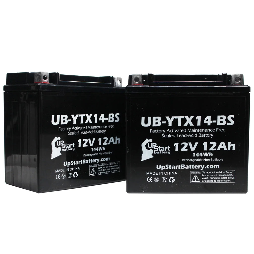 800 Battery BMW CC Replacement Factory GS Motorcycle 2-Pack Battery - 2011 Activated, Maintenance F800ST, Free, 12V, UB-YTX14-BS UpStart 12AH,
