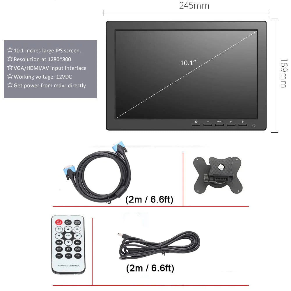 Recorder Car AHD Car Side Vehicle Vision 2.0MP H.264 Kit Waterproof Rear 10 with Night JOINLGO View Screen MDVR Camera 1080P inches Channel 4 Front Video Mobile DVR