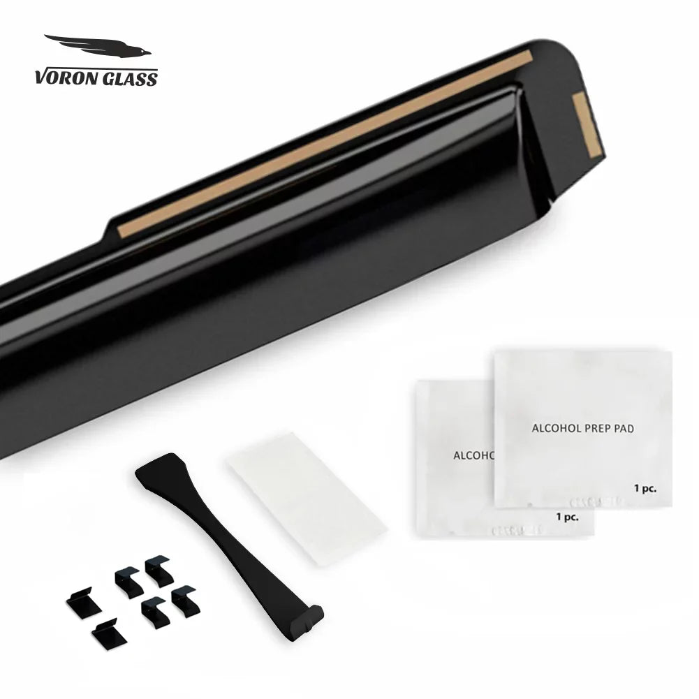 Ford for 2015-2020 in-Channel F250-F550 Ford Rain Extra 17-23), Window Visors, Vent Pieces F150 4 Deflectors, Guards - Glass SuperCab for (fit 230095 Voron Durable Window