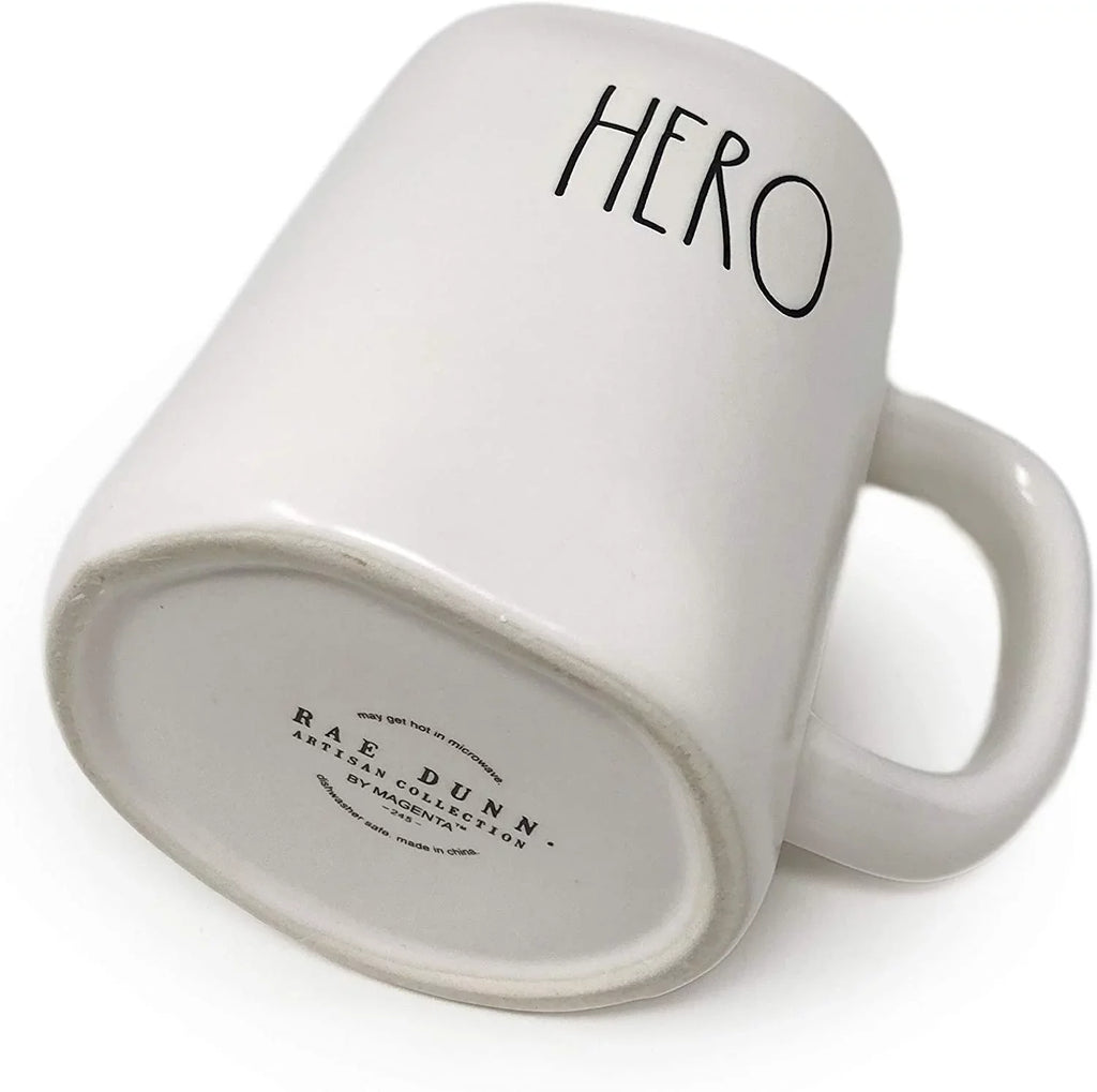 Mug with Letter Dunn HERO LL Black DOCTOR Tea Mug Rae Ceramic White
