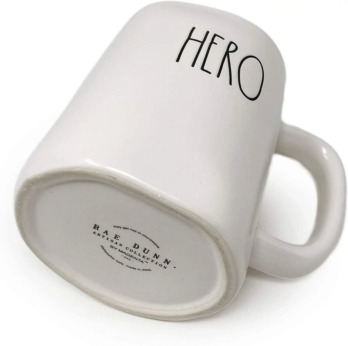 Mug with Letter Dunn HERO LL Black DOCTOR Tea Mug Rae Ceramic White
