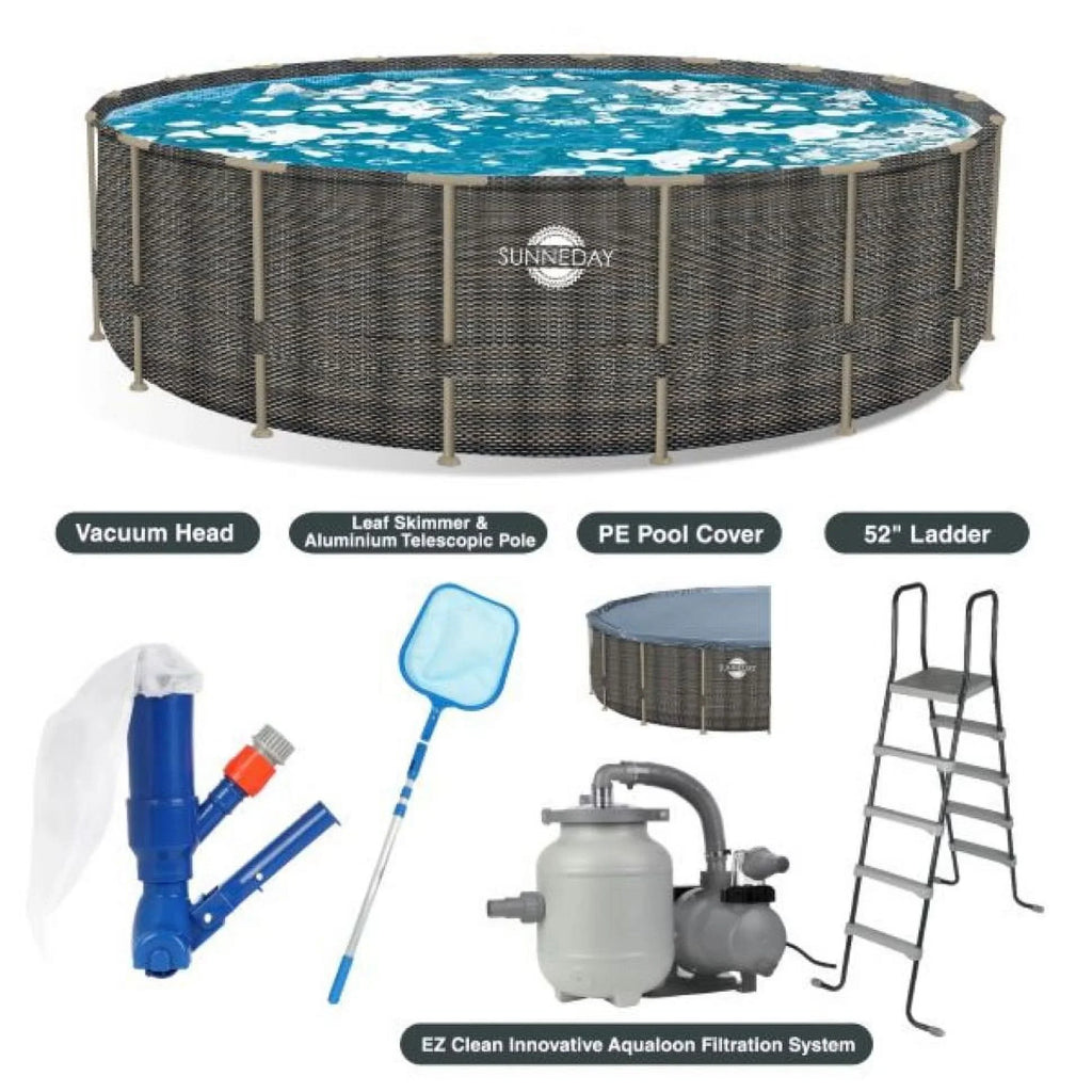 Oasis ft. x 18 in. Round Rattan Sunneday Soft-sided 52