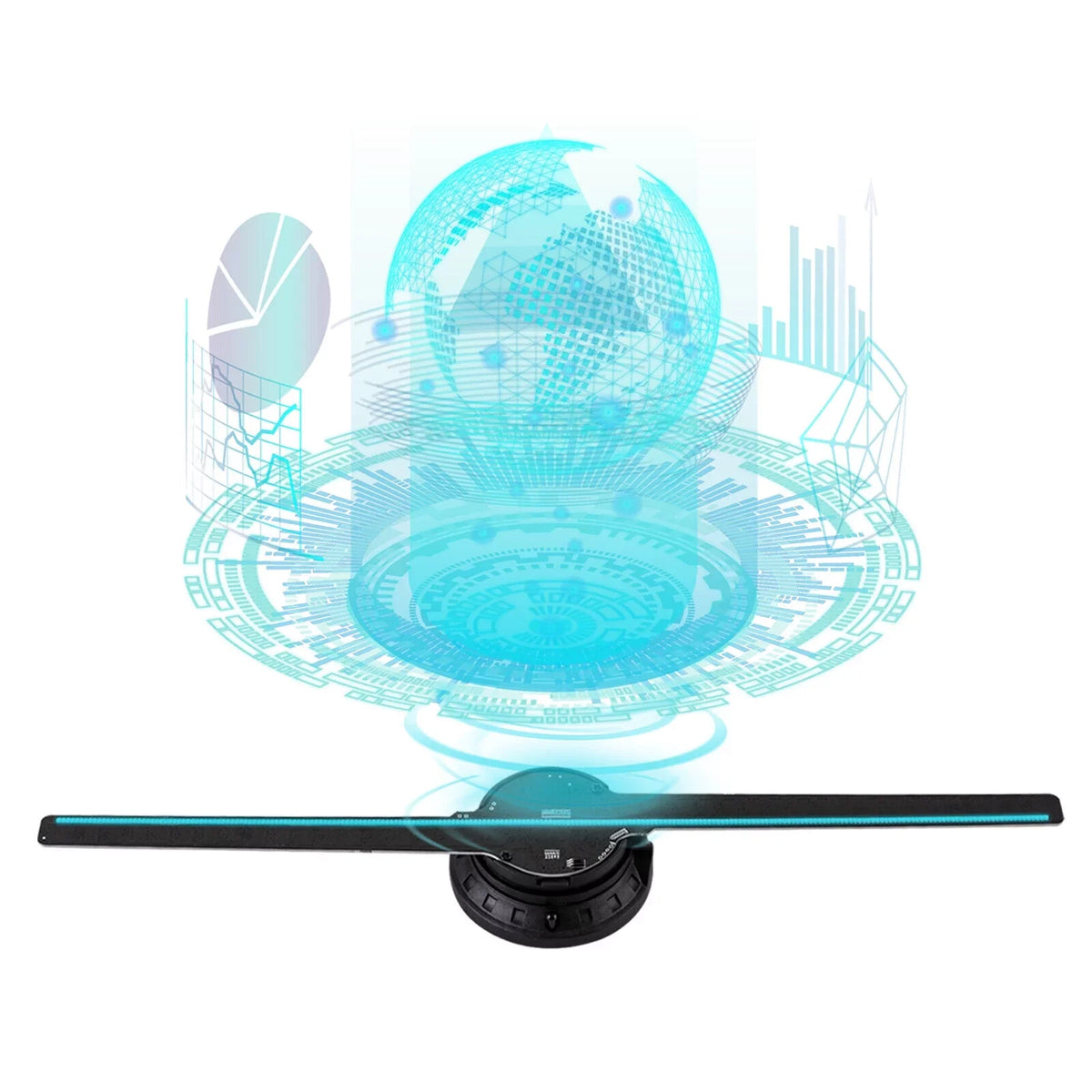 Projector Effect Cafe Club Bar MIDUO Decor Fan 3D Hologram