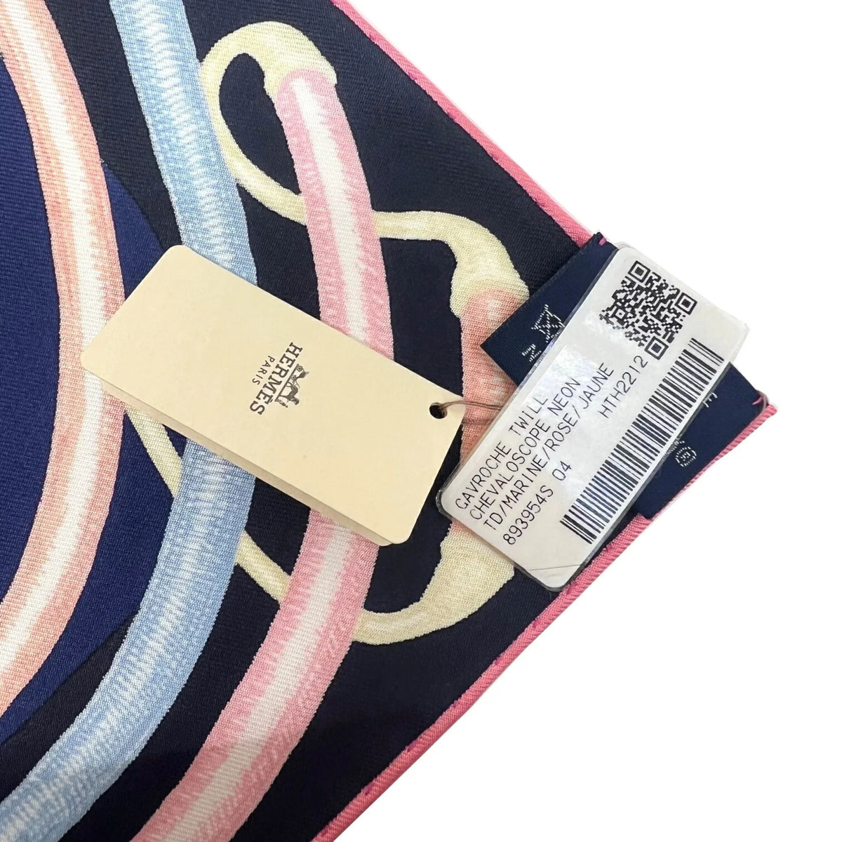 45 Chevaloscope Neon 23SS HERMES Rose (Like Jaune Pointill Pre-Owned Silk New New) Ladies Scarf Marine Hermes Horse Mini Carre
