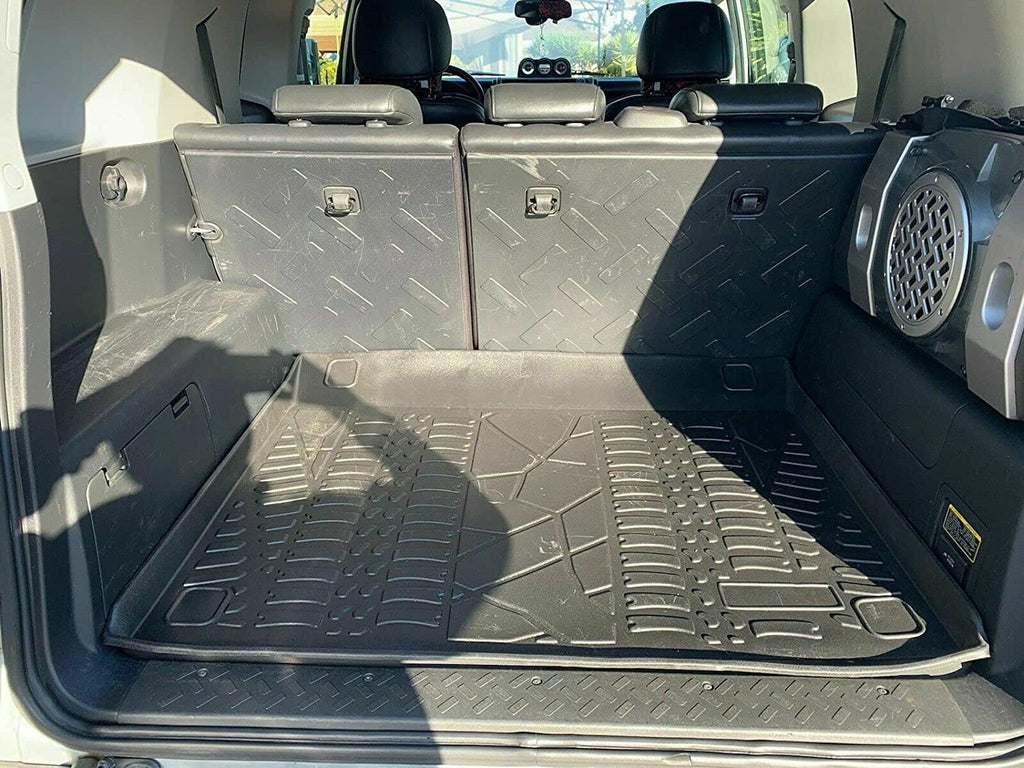 Design Mat Mat Toyota – Non-Slip Mats Cruiser Trunk Liner to Laser Raised Cars Weather-Resistant Pre-Cut Trunk – Easy Install Cargo – FJ Lip – for – Trunk for Car 2007-2014 EACCESSORIES with EA Rubber