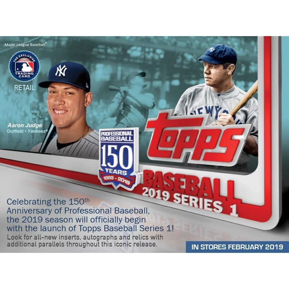 2019 1 Baseball Topps (Retail Trading Box Cards Series Edition) Relic