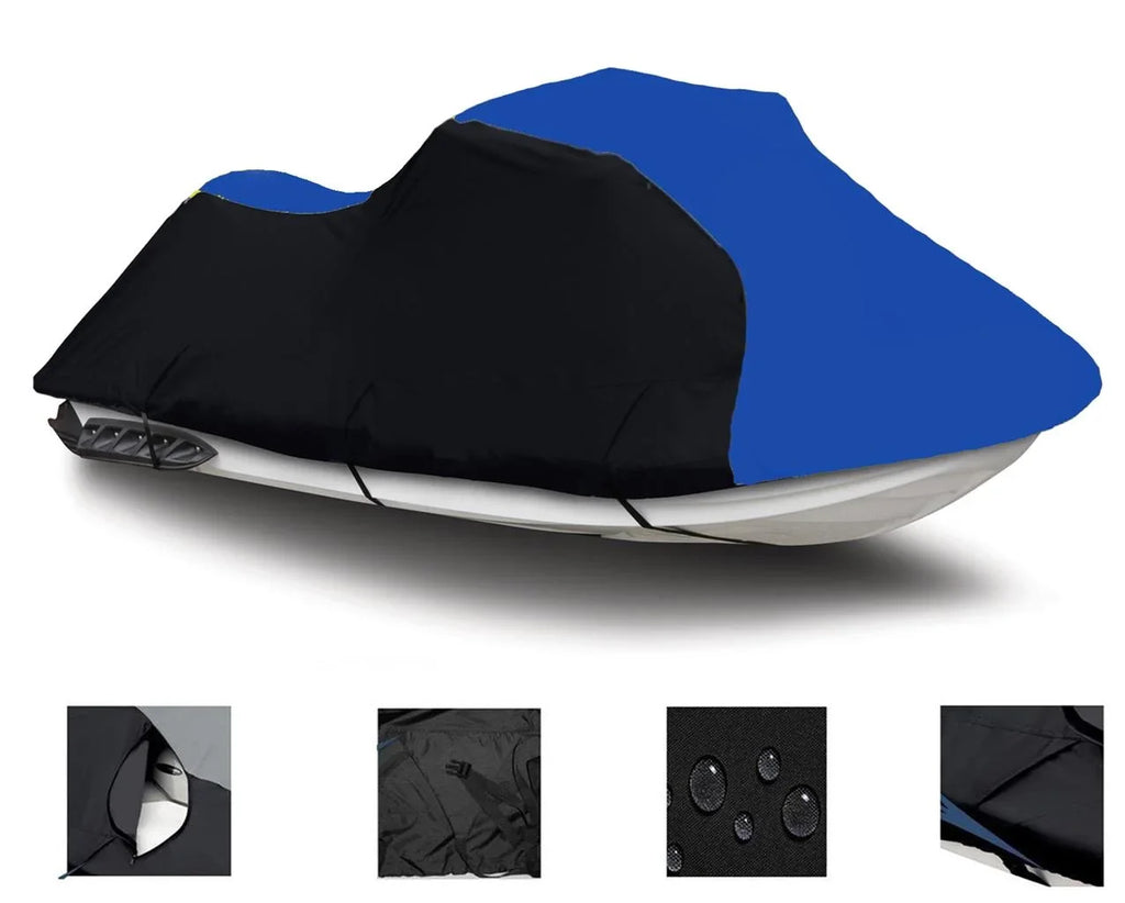 1993 JET 1-2 LINE / SKI TOP BLACK 1992 HEAVY-DUTY, Compatible Seater POLARIS 1994 1995 COVER BLUE THE SL for OF COVER PWC 650