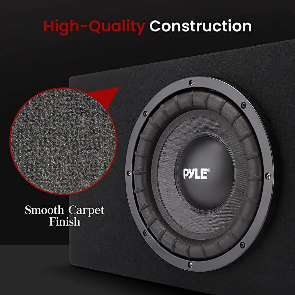 a Non-Pressed 10-inch System Woofers with Subwoofer Box High Pyle Paper 500 Powered Slim Cone Watts
