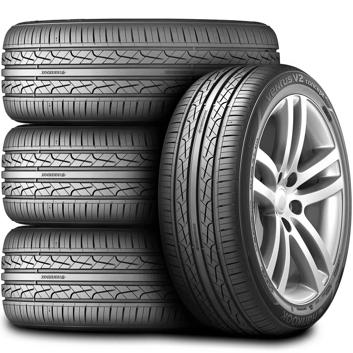 95W Titanium, 235/40R18 4 AS Touring Fits: Tires XL Ford Set Sport V2 of Hankook 2012-18 Civic Honda 2017-23 A/S Performance (FOUR) High Ventus Focus Concept2