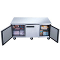 ft. 18.96 Three 72 cu. Stainless Undercounter in. Freezer Steel Door in Commercial