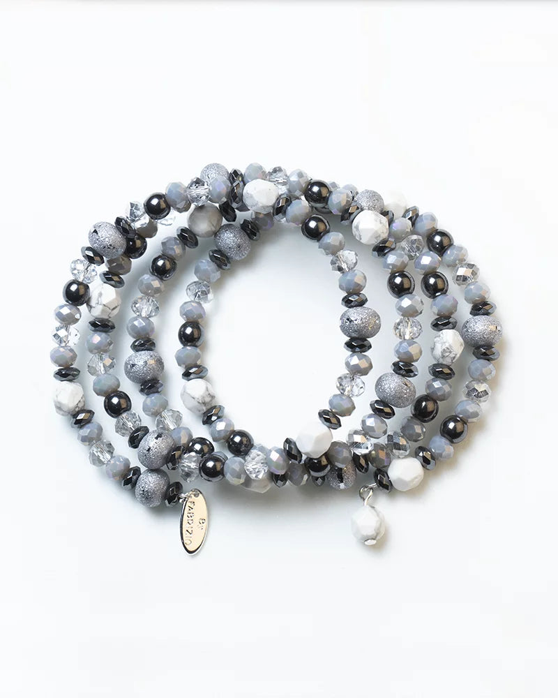 with Memory By Fabrizio Design Positano for Gioconda for Women white & Bracelet Howlite, Women Pearls Crystals