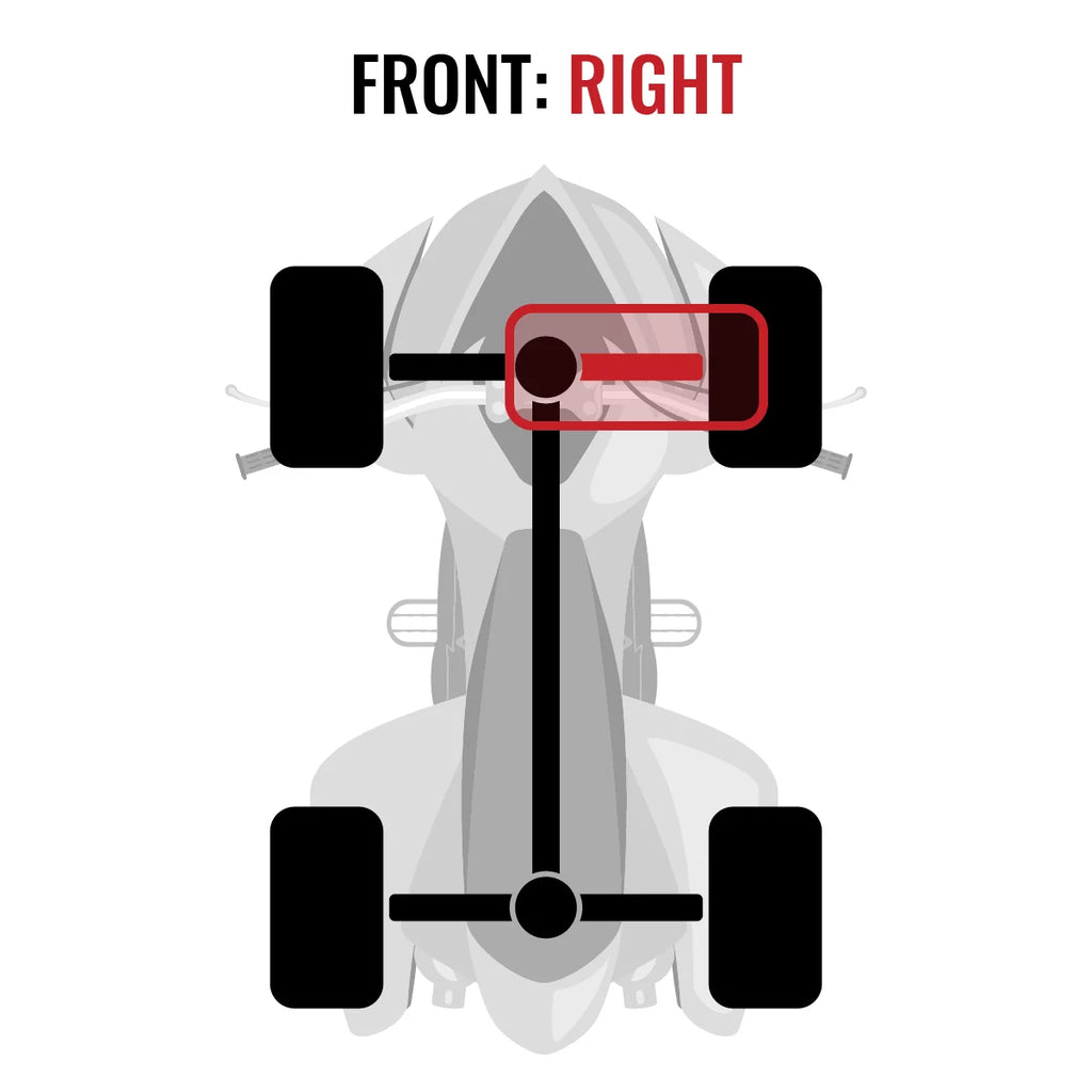 Commander 4X4 Front Axle with 2015 XT compatible Sixity Can-Am 1000 Right LTD -