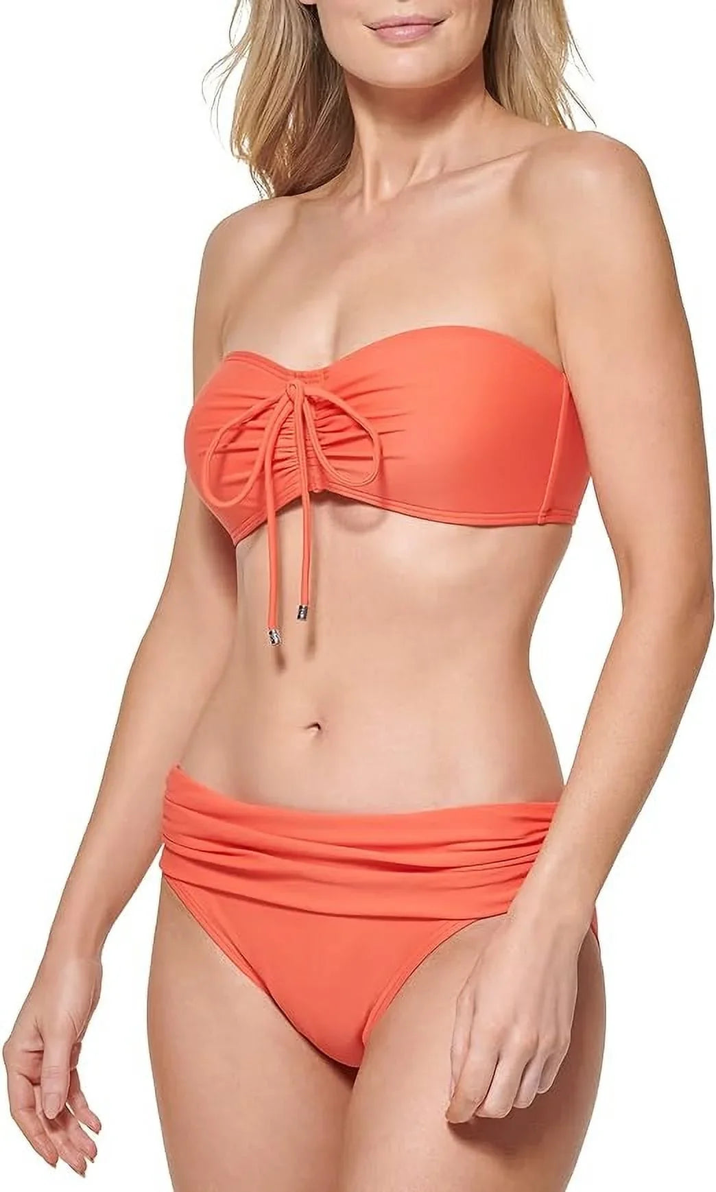 Bandeau Swim Tommy Medium Bikini Convertible EMBERGLOW Hilfiger US Top,