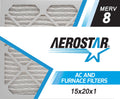 8, Air 4 MERV Filter, of Aerostar Box 15x20x1, 15x20x1